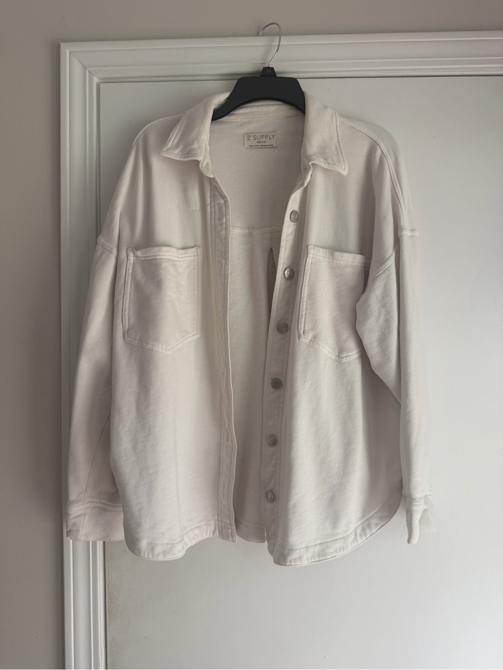Z Supply Off-White Button-Front Utility Jacket
